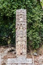 Stela at the archaeological site Copan, Hondur