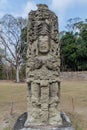 Stela at the archaeological site Copan, Hondur