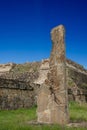 Stela 18 Column 18 at Monte Alban archaeological site, Oaxaca, Mexico Royalty Free Stock Photo