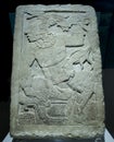 Stele of Madrid. Mayan Culture bas-relief Royalty Free Stock Photo