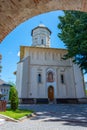 Stelea monastery in Romanian town Targoviste Royalty Free Stock Photo