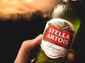 Stella Artois beer.