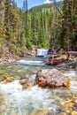 Stella Falls at Johnston Canyon in Banff National Park Royalty Free Stock Photo