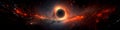 stellar black hole formed from the core collapse of a massive star, with a swirling accretion disk.