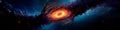 stellar black hole formed from the core collapse of a massive star, with a swirling accretion disk.