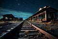 Stellar Embrace: Abandoned Station Echoing Whistles of Yore