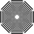 Stellar fan tourbine like structure arabesque illusion arabesque satelite inspired structure abstract cut art deco illustration