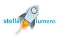 Stellar lumens crypto currency icon, altcoin illustration Royalty Free Stock Photo