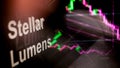 Stellar Lumens Cryptocurrency token. behavior of cryptocurrency exchanges, concept. Modern financial technologies.