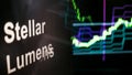 Stellar Lumens Cryptocurrency token. behavior of cryptocurrency exchanges, concept. Modern financial technologies.