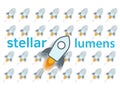 Stellar lumens digital currency blockchain graphic illustration Royalty Free Stock Photo