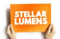 Stellar Lumens text card, concept background