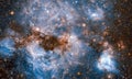 Stellar nursery within the Large Magellanic Cloud. Elements of this image furnished by NASA. Royalty Free Stock Photo