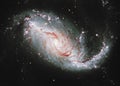 Stellar Nursery NGC 1672. Spiral galaxy in the constellation Dorado.Elements of this image are furnished by NASA Royalty Free Stock Photo