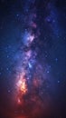 Stellar panorama Milky Way galaxy dazzles with stars and space