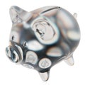 Stellar (XLM) Clear Glass piggy bank