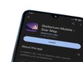 Stellarium - Star Map app play store page on smartphone on white background