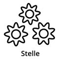 Stelle icon, outline style