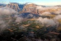 Stellenbosch wine farms and mountains