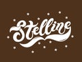 Stelline. The name of the type of pasta in Italian