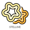 Stelline pasta icon color outline vector