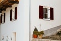 Stelvio, Italy - 03 20 2013: view of the streets of Stelvio, Alpen village Royalty Free Stock Photo