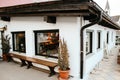 Stelvio, Italy - 03 20 2013: view of the streets of Stelvio, Alpen village Royalty Free Stock Photo