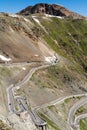 Stelvio Pass - famous serpentine road in Tyrol Alps
