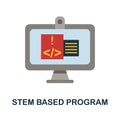 Stem Based Program flat icon. Color simple element from stem education collection. Creative Stem Based Program icon for