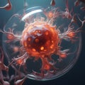 stem cell 3d rendered science ,biology background. Royalty Free Stock Photo