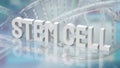 The  stem cell text on dna background for sci or medical concept 3d rendering Royalty Free Stock Photo