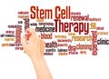 Stem cell therapy word cloud hand writing concept Royalty Free Stock Photo