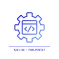 STEM in coding in pixel perfect gradient linear vector icon Royalty Free Stock Photo