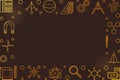 STEM colorful vector frame with empty space for text Royalty Free Stock Photo