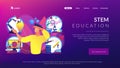 STEM education concept landing page