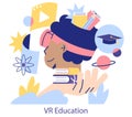 STEM Education. Flat Vector Illustration Royalty Free Stock Photo