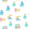Stem Engineer Process And Science Icons Set Vector