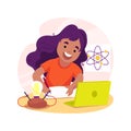 STEM online class isolated cartoon vector illustration.