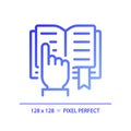 STEM in reading pixel perfect gradient linear vector icon