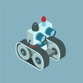 STEM robot vector isometric icon