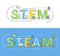 Stem and Steam Education Approaches Concept Vector Illustration Royalty Free Stock Photo