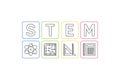 STEM vector concept Science and Mathematics illustration