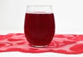 Stemless Wineglass Valentine Mockup with Sparkling Red Wine Royalty Free Stock Photo