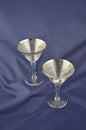 Stemmed vintage barware Royalty Free Stock Photo