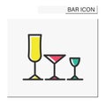 Stemware color icon Royalty Free Stock Photo