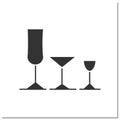 Stemware glyph icon Royalty Free Stock Photo