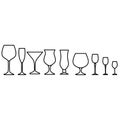 Stemware icon vector set. Glasses illustration sign collection. Wine symbol. Bar logo. Royalty Free Stock Photo