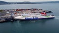 Stena Fast Ferry at Belfast Harbour in Northern Ireland