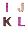 Stencil alphabet from cosmetic Royalty Free Stock Photo