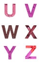 Stencil alphabet from cosmetic Royalty Free Stock Photo